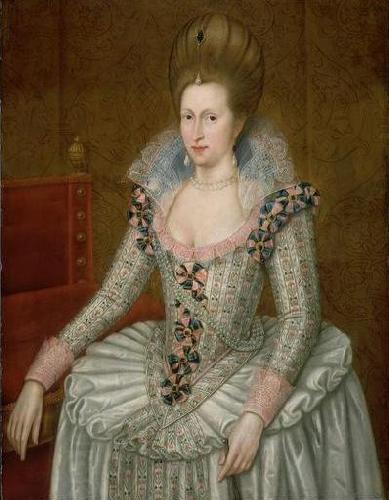 Attributed to John de Critz the Elder Portrait of Anne of Denmark China oil painting art